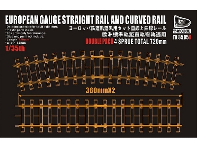 European Gauge Straight Rail And Curved Rail 720mm - image 1