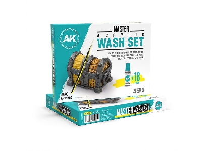 Master Acrylic Wash Set Full (18 Colors) - image 3
