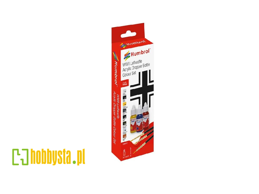 Db9063 Acrylic Paint & Brush Luftwaffe Wwii Colours - image 1