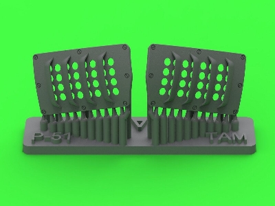 P-51 Mustang - Carburator Air Filter Cover - Raf Louvred Type - Version A (For Tamiya) - image 1