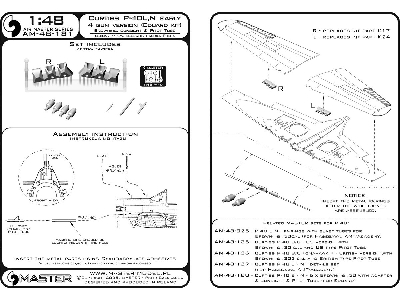 Curtiss P-40 L, N Early - 4 X Browning .50 Blast Tubes With Adapter & Gunsight & Pitot Tube (For Eduard) - image 6