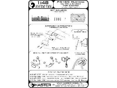 P-51b Mustang - Armament & Gunsight Detail Set (For Eduard) - image 7