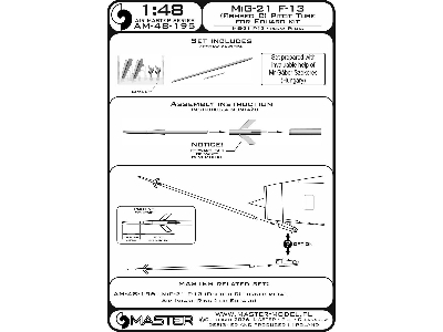Mig-21 F-13 (Fishbed C) - Pitot Tube With Resin Adaptor (For Eduard) - image 8