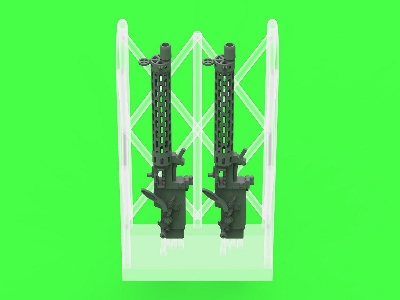 German Ww I Machine Gun Spandau Lmg 08/15 (2 Pcs) - With Long Charging Handle - Complete Guns Incl. 3d Resin & Brass Parts - ima