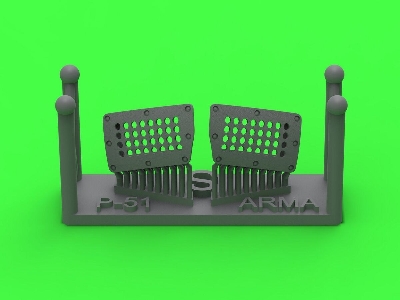 P-51 Mustang - Carburator Air Filter Cover - Standard Holed Type (For Arma Hobby) - image 1