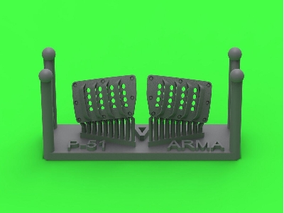 P-51 Mustang - Carburator Air Filter Cover - Raf Louvred Type - Version A (For Arma Hobby) - image 1