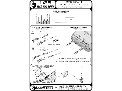 Pzkpfw I - Mg-13k Guns Barrels & Antenna (For Tamiya, Dragon, Tristar And Other Kits) - image 3