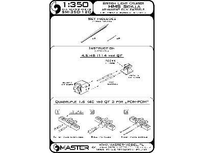 Hms Scylla - Armament Barrels - 4.5in (8 Pcs) And 40mm Pom-pom (8 Pcs) (For Trumpeter Kits) - image 4
