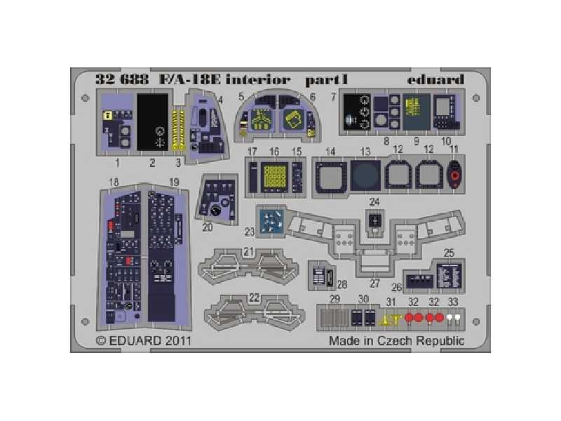 F/ A-18E interior S. A. 1/32 - Trumpeter - image 1