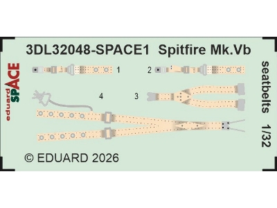 Supermarine Spitfire Mk.Vb - Space Seatbelts (For Kotare Kits) - image 1