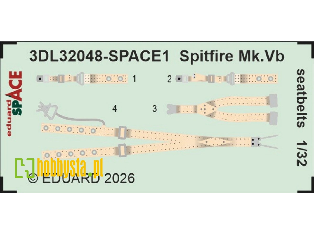 Supermarine Spitfire Mk.Vb - Space Seatbelts (For Kotare Kits) - image 1
