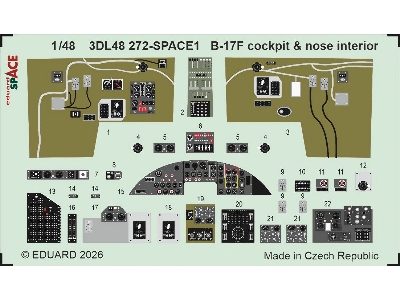 Boeing B-17 F - Cockpit & Nose Interior Space Set (For Revell Kits) - image 1