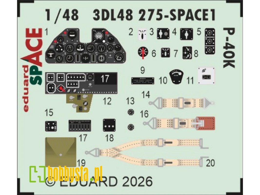 Curtiss P-40 K - Space Set (Fo Eduard Kits) - image 1