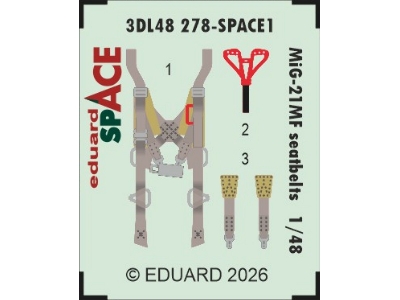 Mig-21 Mf - Seatbelts Space Set - image 1