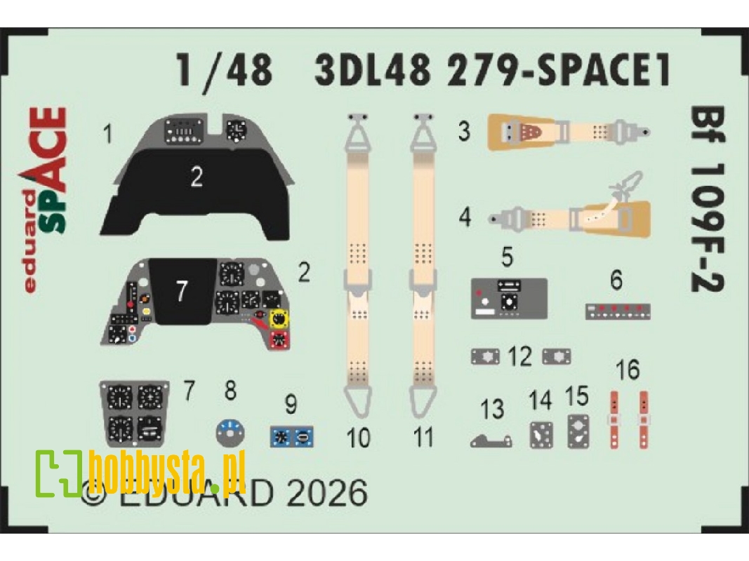 Messerschmitt Bf-109 F-2 - Space Set (For Eduard Kits) - image 1