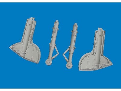 Spitfire Mk.Ix / Mk..Xvi - Undercarriage Legs (For Eduard Kits / 3d-printed) - image 3
