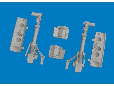 Curtiss P-40 K - Undercarriage Legs (For Eduard Kits / 3d-printed) - image 2