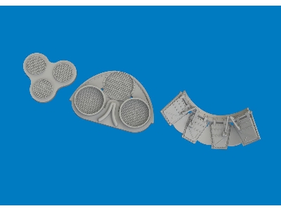 Curtiss P-40 K - Radiators Upgrade Set (For Eduard Kits / 3d-printed) - image 1