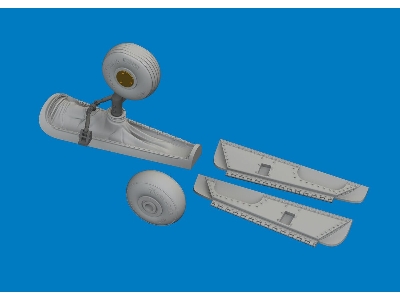 Curtiss P-40 K - Tail Wheel Bay (For Eduard Kits / 3d-printed) - image 1