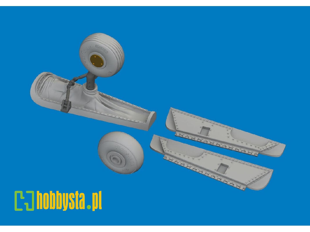 Curtiss P-40 K - Tail Wheel Bay (For Eduard Kits / 3d-printed) - image 1