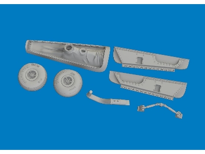 Curtiss P-40 K - Tail Wheel Bay (For Eduard Kits / 3d-printed) - image 3