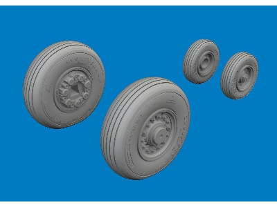 Grumman F-14 D Tomcat - 3d-printed Wheels Set (For Tamiya Kits) - image 1