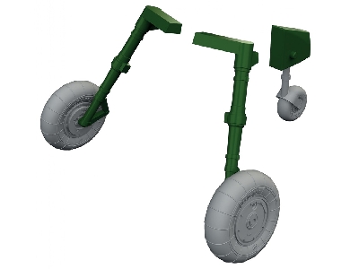 Messerschmitt Bf-109 K-4 - 3d-printed Wheels Set (For Eduard Kits) - image 1