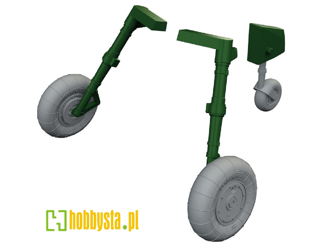 Messerschmitt Bf-109 K-4 - 3d-printed Wheels Set (For Eduard Kits) - image 1