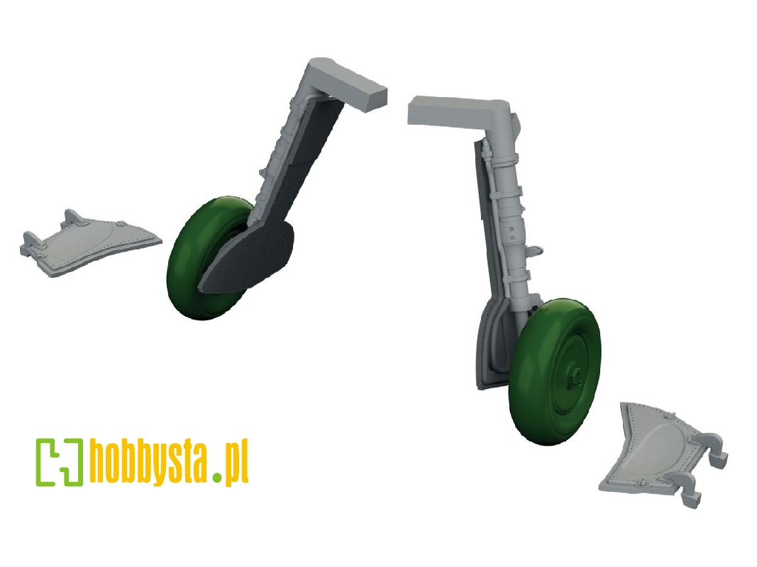Messerschmitt Bf-109 K-4 - 3d-printed Undercarriage Legs (For Eduard Kits) - image 1