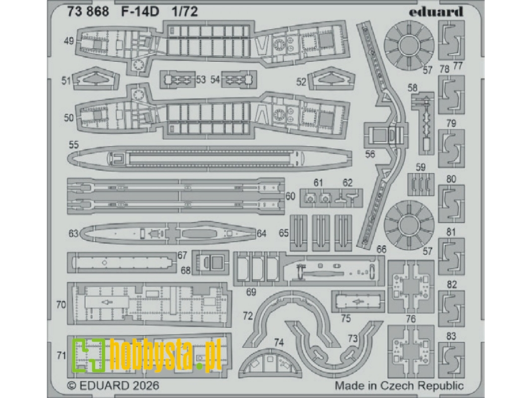 Grumman F-14 D Tomcat - Pe Set (For Tamiya Kits) - image 1