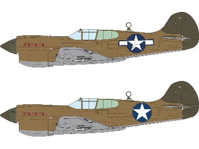 Curtiss P-40 K - Us National Insignia Mask Set (For Eduard Kits) - image 1