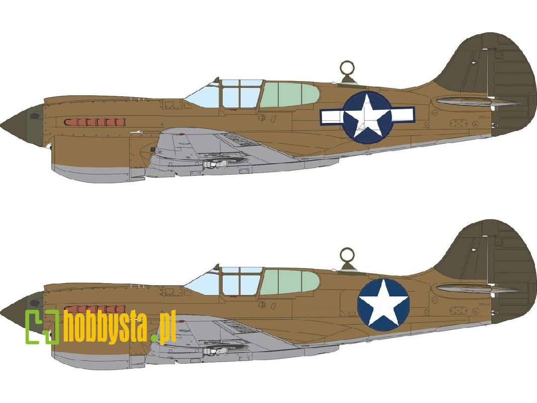 Curtiss P-40 K - Us National Insignia Mask Set (For Eduard Kits) - image 1