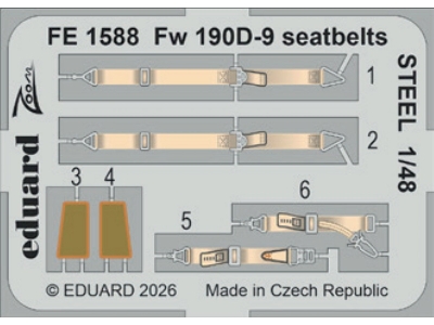 Focke Wulf Fw-190 D-9 - Steel Seatbelts (For Miniart Kits) - image 1