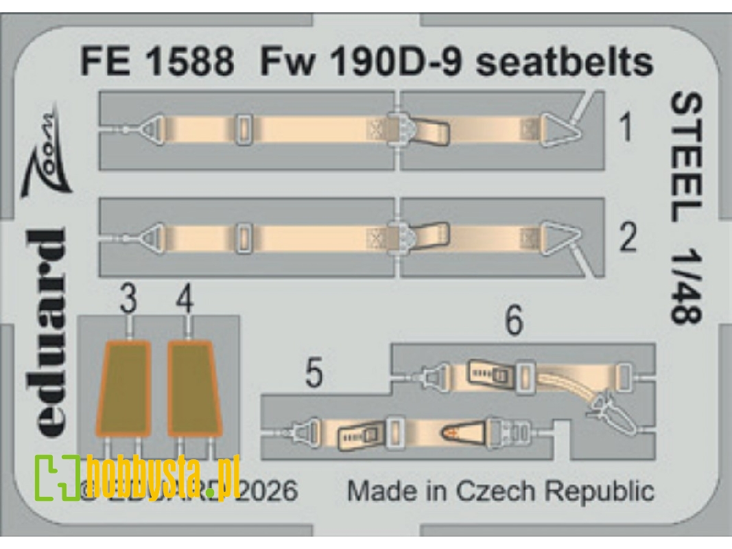 Focke Wulf Fw-190 D-9 - Steel Seatbelts (For Miniart Kits) - image 1
