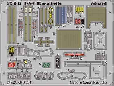 F/ A-18E seatbelts 1/32 - Trumpeter - image 1