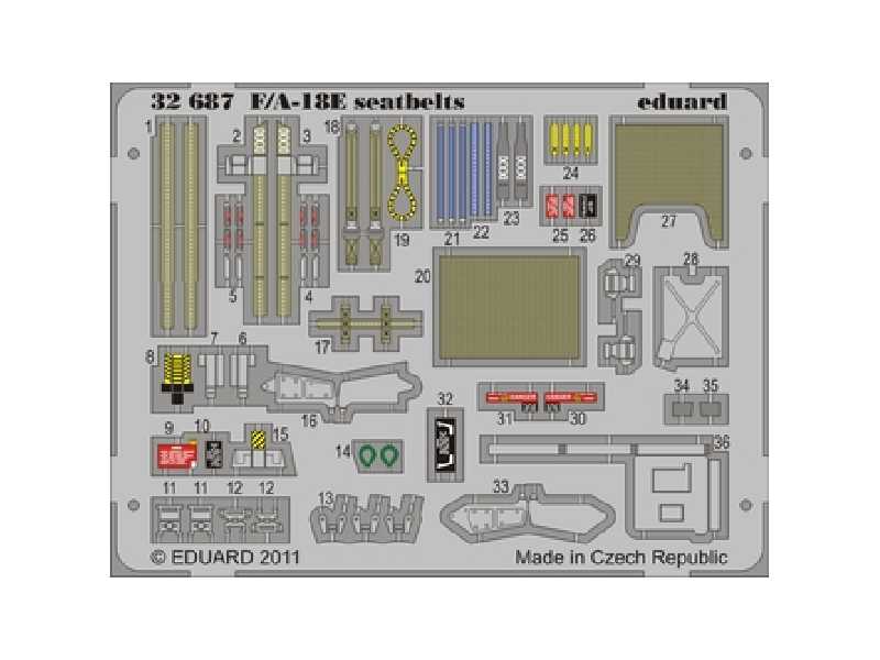 F/ A-18E seatbelts 1/32 - Trumpeter - image 1