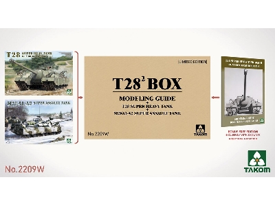 T28 Box Modeling Guide +  T28 Super Heavy Tank + M28 A1/A2 Super Assault Tank (3 In 1 Kit) - image 1
