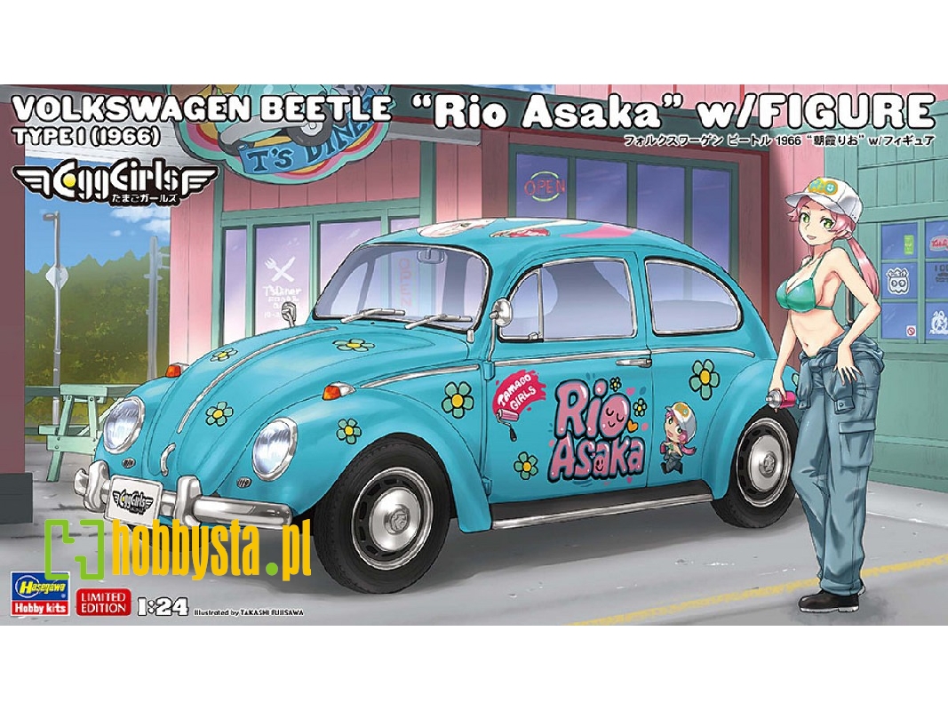Volkswagen Beetle Type 1 (1966) - Rio Asaka With Figure - image 1