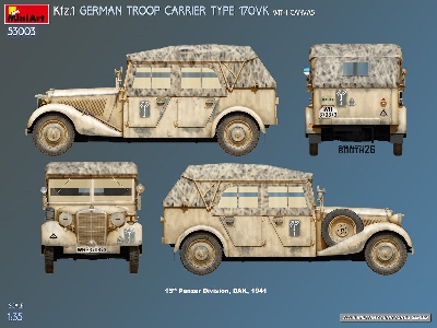 Kfz.1 German Troop Carrier Type 170vk With Canvas - image 5