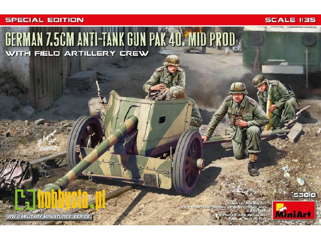 German 7.5cm Anti-tank Gun Pak 40 Mid Prod With Artillery Crew (Special Edition) - image 1