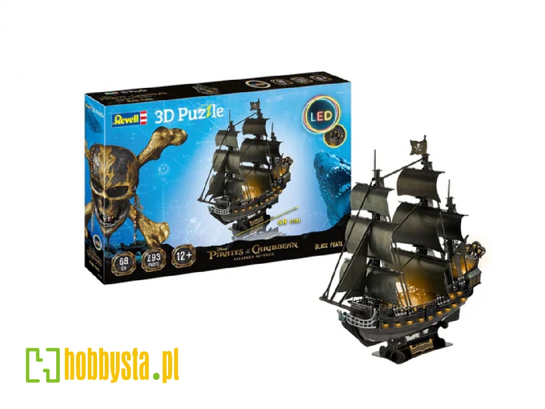 3d Puzzle Black Pearl - Led Edition - image 1