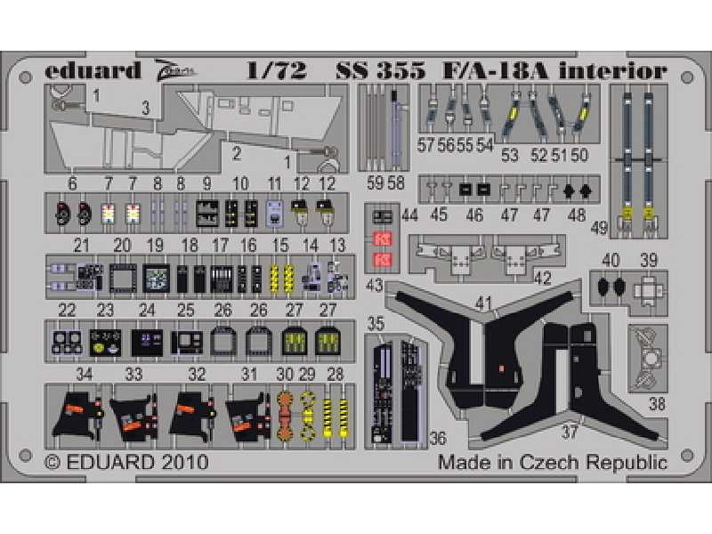 F/ A-18A interior S. A. 1/72 - Academy Minicraft - image 1