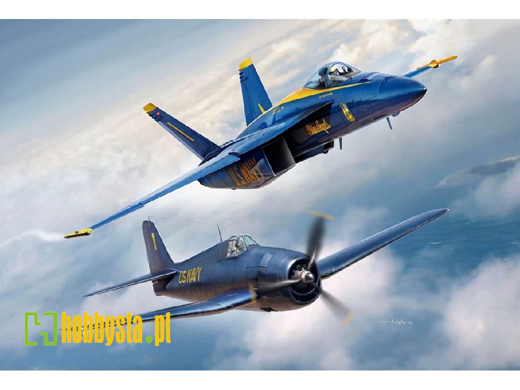 Boeing F/A-18 E Super Hornet & Grumman F6f-5 Hellcat - Blue Angels 80 Years - image 1