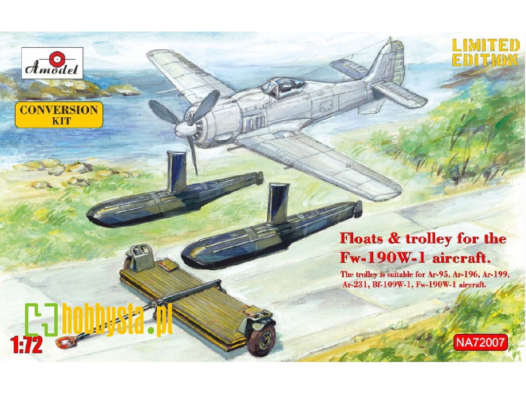 Floats & Trolley For Fw-190 W-1 Fighter - image 1