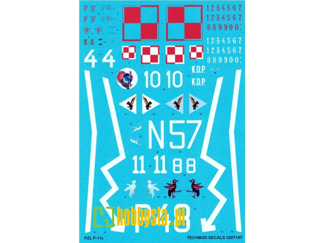 Pzl P-11c Decal Set - image 1