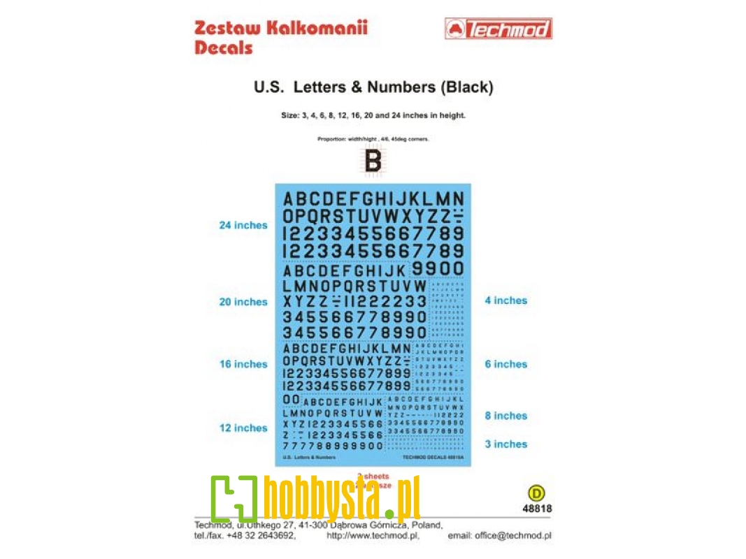 U.S. Letters & Numbers Black - image 1