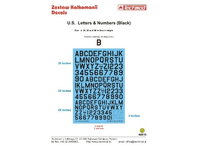 U.S. Letters & Numbers Black - image 1