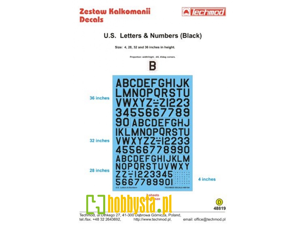 U.S. Letters & Numbers Black - image 1