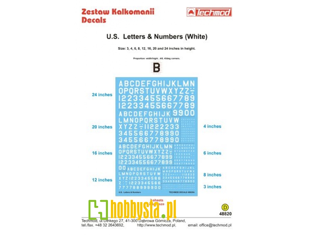 U.S. Letters & Numbers White - image 1