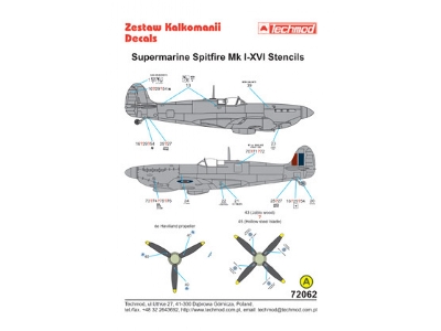 Supermarine Spitfire I-xvi Stencils - image 2